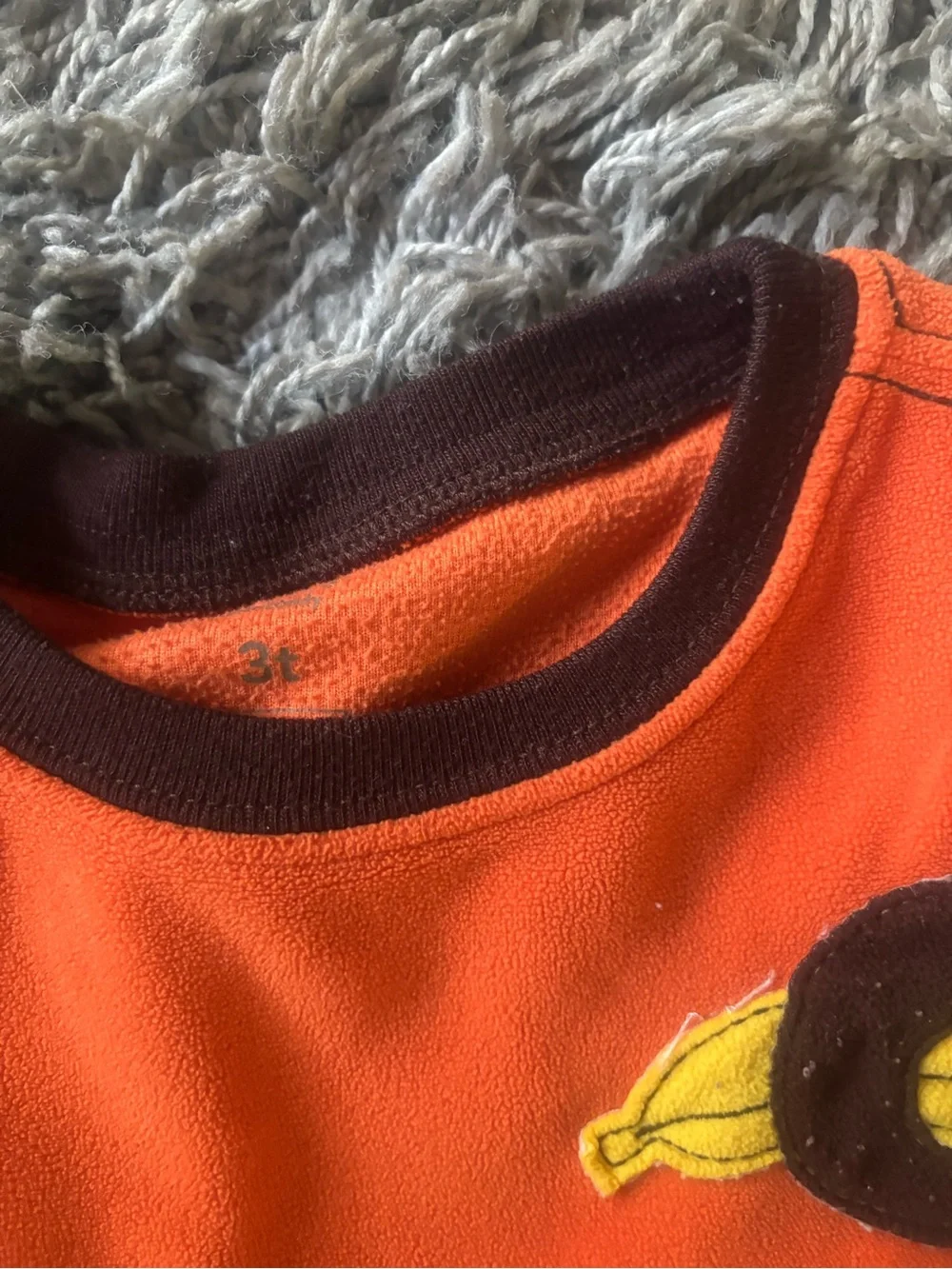 Carter's Orange Monkey & Green Puppy Kids Pajama Set